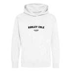 Ashley Cole hoodie – white kids' hoodie with black Ashley Cole letters and Players Couture logo on the chest
