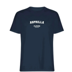 Asprilla t-shirt – navy men's t-shirt with white Asprilla letters and Players Couture logo on the chest