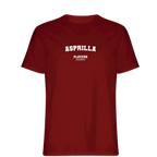 Asprilla t-shirt – red men's t-shirt with white Asprilla letters and Players Couture logo on the chest