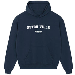 Aston Villa men's hoodie in navy with bold name lettering