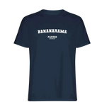 Bananarama t-shirt – navy men's t-shirt with white Bananarama letters and Players Couture logo on the chest