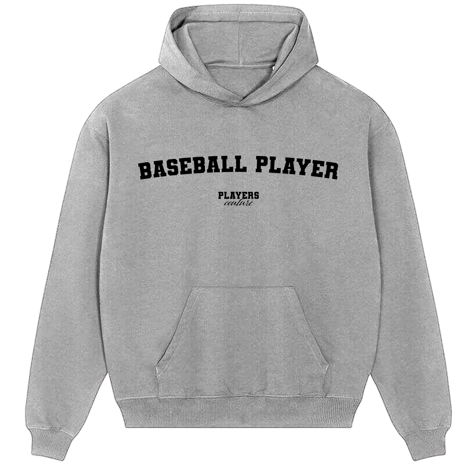 Baseball Player Players Couture Men's Casual Hoodie Gray