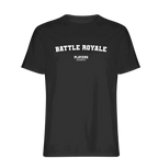 Battle Royale t-shirt – black men's t-shirt with white Battle Royale letters and Players Couture logo on the chest
