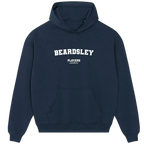 Beardsley hoodie – navy men's hoodie with white Beardsley letters and Players Couture logo on the chest