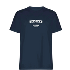 Bee Gees t-shirt – navy men's t-shirt with white Bee Gees letters and Players Couture logo on the chest