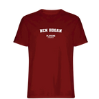 Ben Hogan t-shirt – red men's t-shirt with white Ben Hogan letters and Players Couture logo on the chest