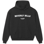 Beverly Hills hoodie – black men's hoodie with white Beverly Hills letters and Players Couture logo on the chest
