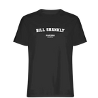 Bill Shankly t-shirt – black men's t-shirt with white Bill Shankly letters and Players Couture logo on the chest