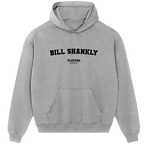 Bill Shankley hoodie – red men's hoodie with white Bill Shankley letters and Players Couture logo on the chest