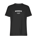 Bioshock t-shirt – black men's t-shirt with white Bioshock letters and Players Couture logo on the chest