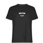 Bolton t-shirt – black men's t-shirt with white Bolton letters and Players Couture logo on the chest
