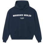 Bordeaux Begles hoodie – navy men's hoodie with white Bordeaux Begles letters and Players Couture logo on the chest