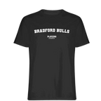 Bradford Bulls t-shirt – black men's t-shirt with white Bradford Bulls letters and Players Couture logo on the chest
