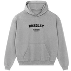 Bradley hoodie – black men's hoodie with white Bradley letters and Players Couture logo on the chest