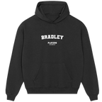 Bradley hoodie – grey men's hoodie with black Bradley letters and Players Couture logo on the chest