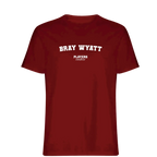 Bray Wyatt t-shirt – red men's t-shirt with white Bray Wyatt letters and Players Couture logo on the chest