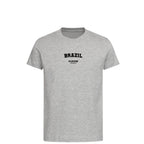 Brazil t-shirt – grey kids' t-shirt with black Brazil letters and Players Couture logo on the chest
