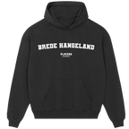 Brede Hangeland hoodie – black men's hoodie with white Brede Hangeland letters and Players Couture logo on the chest
