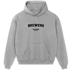 Brewers hoodie – grey men's hoodie with black Brewers letters and Players Couture logo on the chest