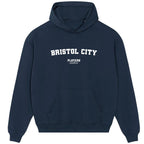Bristol City men's hoodie in navy with bold name lettering