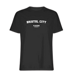 Bristol City t-shirt – black men's t-shirt with white Bristol City letters and Players Couture logo on the chest