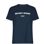 Britney Spears t-shirt – navy men's t-shirt with white Britney Spears letters and Players Couture logo on the chest