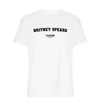 Britney Spears t-shirt – white men's t-shirt with black Britney Spears letters and Players Couture logo on the chest
