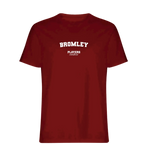 Bromley t-shirt – red men's t-shirt with white Bromley letters and Players Couture logo on the chest