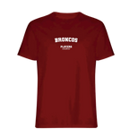 Broncos t-shirt – red men's t-shirt with white Broncos letters and Players Couture logo on the chest