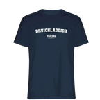Bruichladdich t-shirt – navy men's t-shirt with white Bruichladdich letters and Players Couture logo on the chest