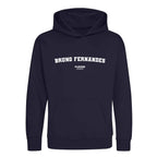 Bruno Fernandes hoodie – navy kids' hoodie with white Bruno Fernandes letters and Players Couture logo on the chest