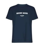Bruno Mars t-shirt – navy men's t-shirt with white Bruno Mars letters and Players Couture logo on the chest