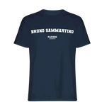 Bruno Sammartino t-shirt – navy men's t-shirt with white Bruno Sammartino letters and Players Couture logo on the chest