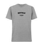 Buffalo t-shirt – grey men's t-shirt with black Buffalo letters and Players Couture logo on the chest