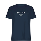 Buffalo t-shirt – navy men's t-shirt with white Buffalo letters and Players Couture logo on the chest