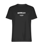Burnley t-shirt – black men's t-shirt with white Burnley letters and Players Couture logo on the chest