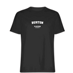 Burton t-shirt – black men's t-shirt with white Burton letters and Players Couture logo on the chest