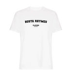 Busta Rhymes t-shirt – white men's t-shirt with black Busta Rhymes letters and Players Couture logo on the chest
