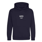 Cafu hoodie – navy kids' hoodie with white Cafu letters and Players Couture logo on the chest