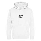 Cafu hoodie – white kids' hoodie with black Cafu letters and Players Couture logo on the chest
