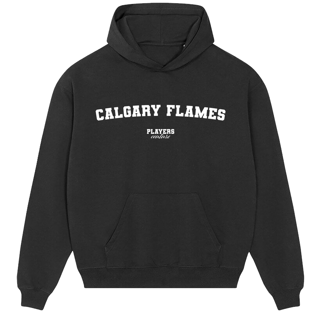 Calgary Flames Players Couture Men's Casual Hoodie Black