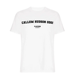 Callum Hudson Odoi t-shirt – white men's t-shirt with black Callum Hudson Odoi letters and Players Couture logo on the chest