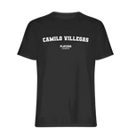 Camilo Villegas t-shirt – black men's t-shirt with white Camilo Villegas letters and Players Couture logo on the chest