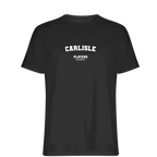 Carlisle t-shirt – black men's t-shirt with white Carlisle letters and Players Couture logo on the chest