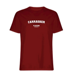 Carragher t-shirt – red men's t-shirt with white Carragher letters and Players Couture logo on the chest