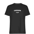 Casemiro t-shirt – black men's t-shirt with white Casemiro letters and Players Couture logo on the chest