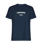 Casemiro t-shirt – navy men's t-shirt with white Casemiro letters and Players Couture logo on the chest