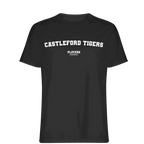 Castleford Tigers t-shirt – black men's t-shirt with white Castleford Tigers letters and Players Couture logo on the chest