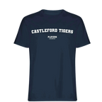 Castleford Tigers t-shirt – navy men's t-shirt with white Castleford Tigers letters and Players Couture logo on the chest