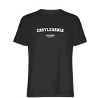 Castlevania t-shirt – black men's t-shirt with white Castlevania letters and Players Couture logo on the chest